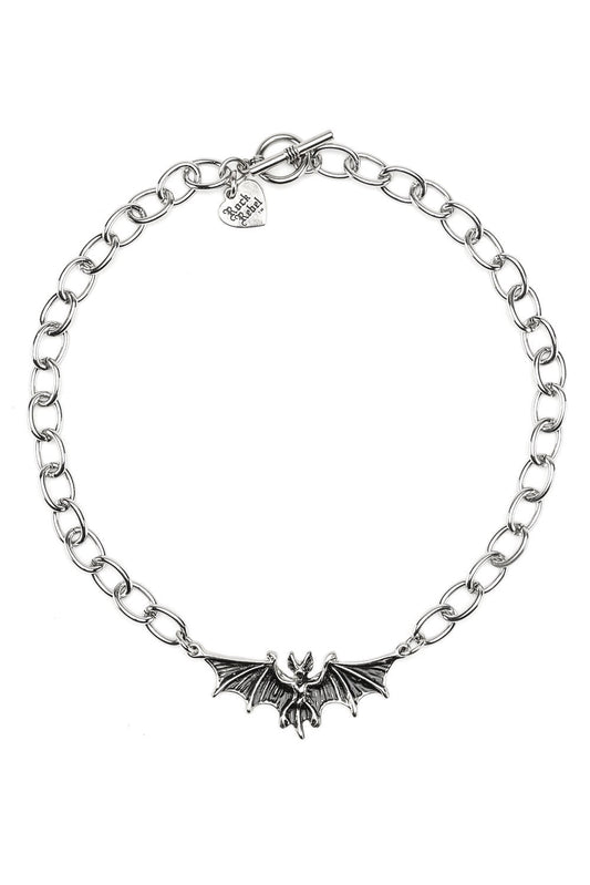 Bat Pendant Thick Chain Necklace