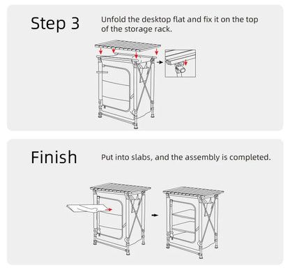 BLACKDEER Foldable Kitchen Storage