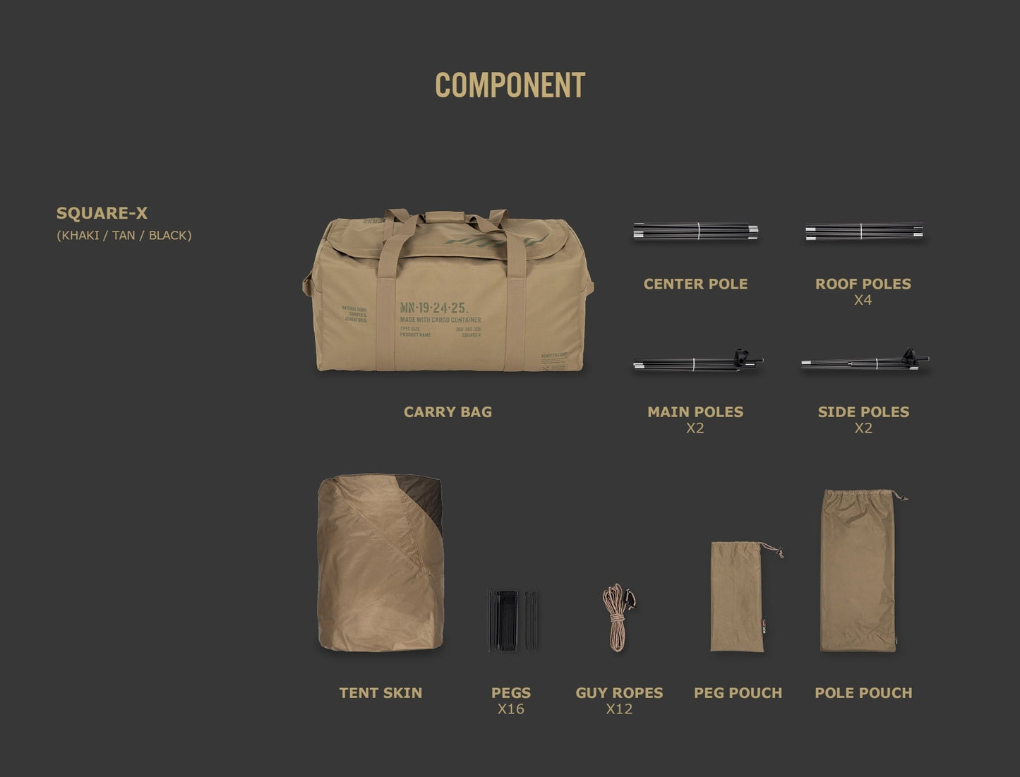 CARGO Square-X Tent Accessory