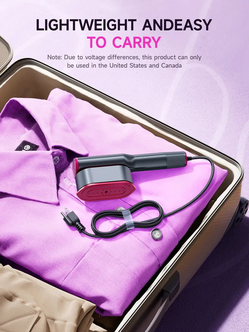 Portable Iron Steamer Combo Travel Steam Generators, 7 Modes with LED Display, Fast Heating, 90° Swivel Handle, 1-Button Start, Travel Stuff, New Year Gift