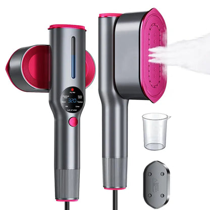 Portable Iron Steamer Combo Travel Steam Generators, 7 Modes with LED Display, Fast Heating, 90° Swivel Handle, 1-Button Start, Travel Stuff, New Year Gift