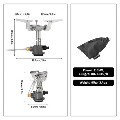 FIREMAPLE GreenPeak 2 Gas Stove with Pressure-regulator