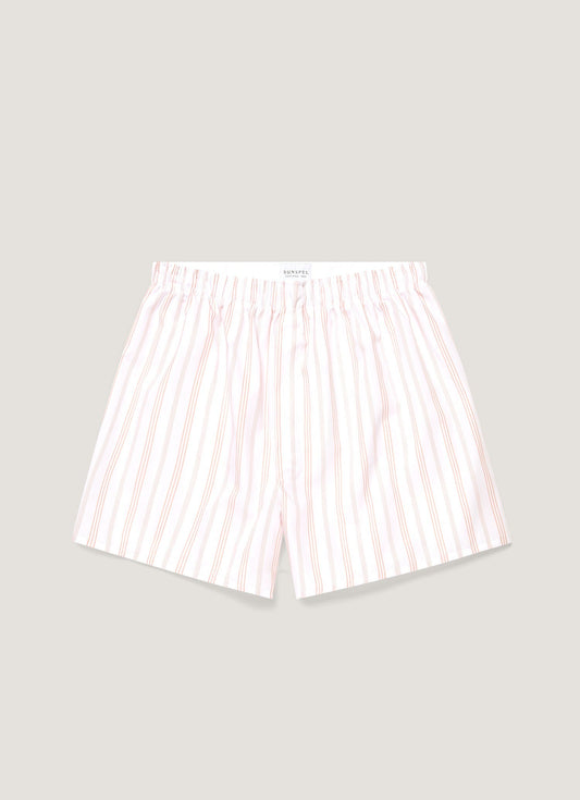 Mens Classic Boxer Shorts In Pale Pink Stripe Mbox4700 Stlx