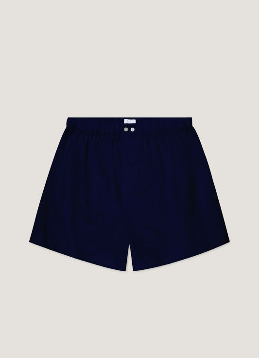 Mens Sea Island Cotton Boxer Short In Navy Mbox4711 Buaa