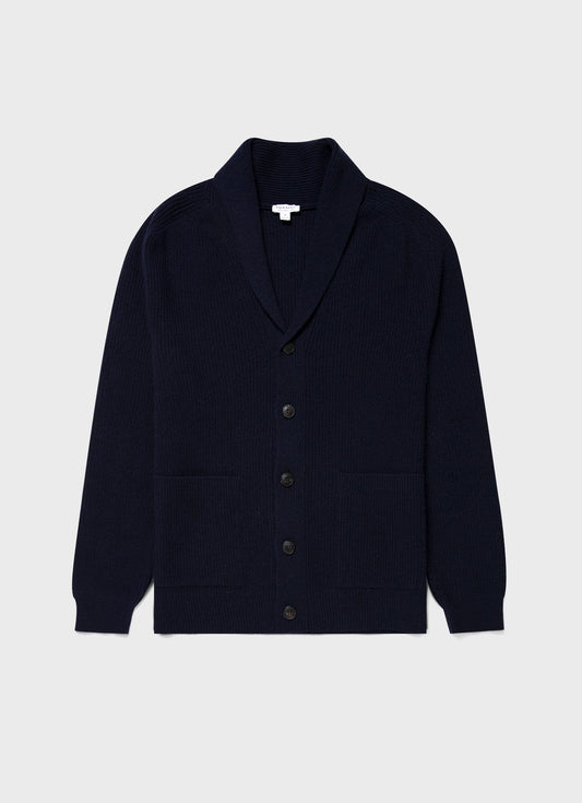 Mens Shawl Neck Cardigan In Navy Mcar8256 Buaa