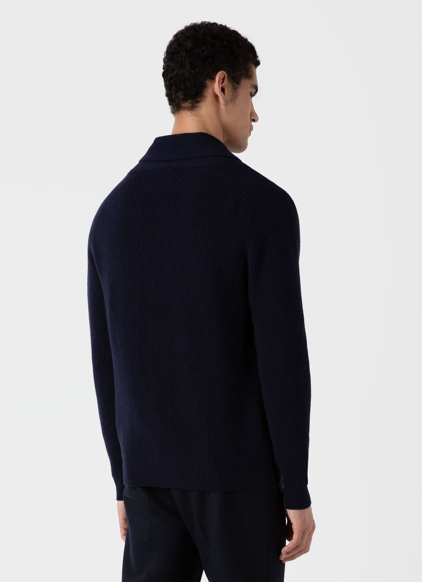 Mens Shawl Neck Cardigan In Navy Mcar8256 Buaa