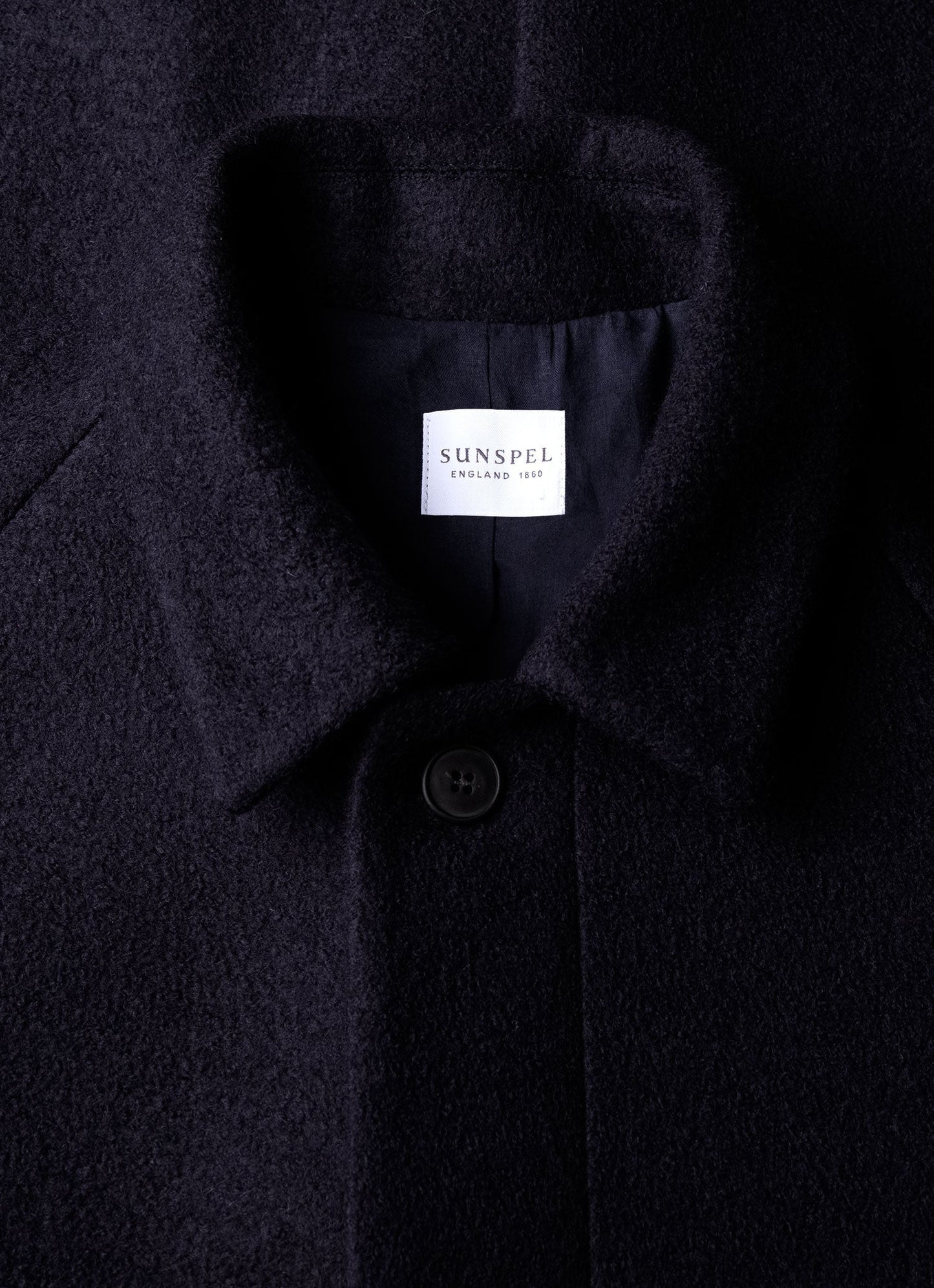 Mens Boiled Wool Car Coat In Navy Mcoa7332 Buaa