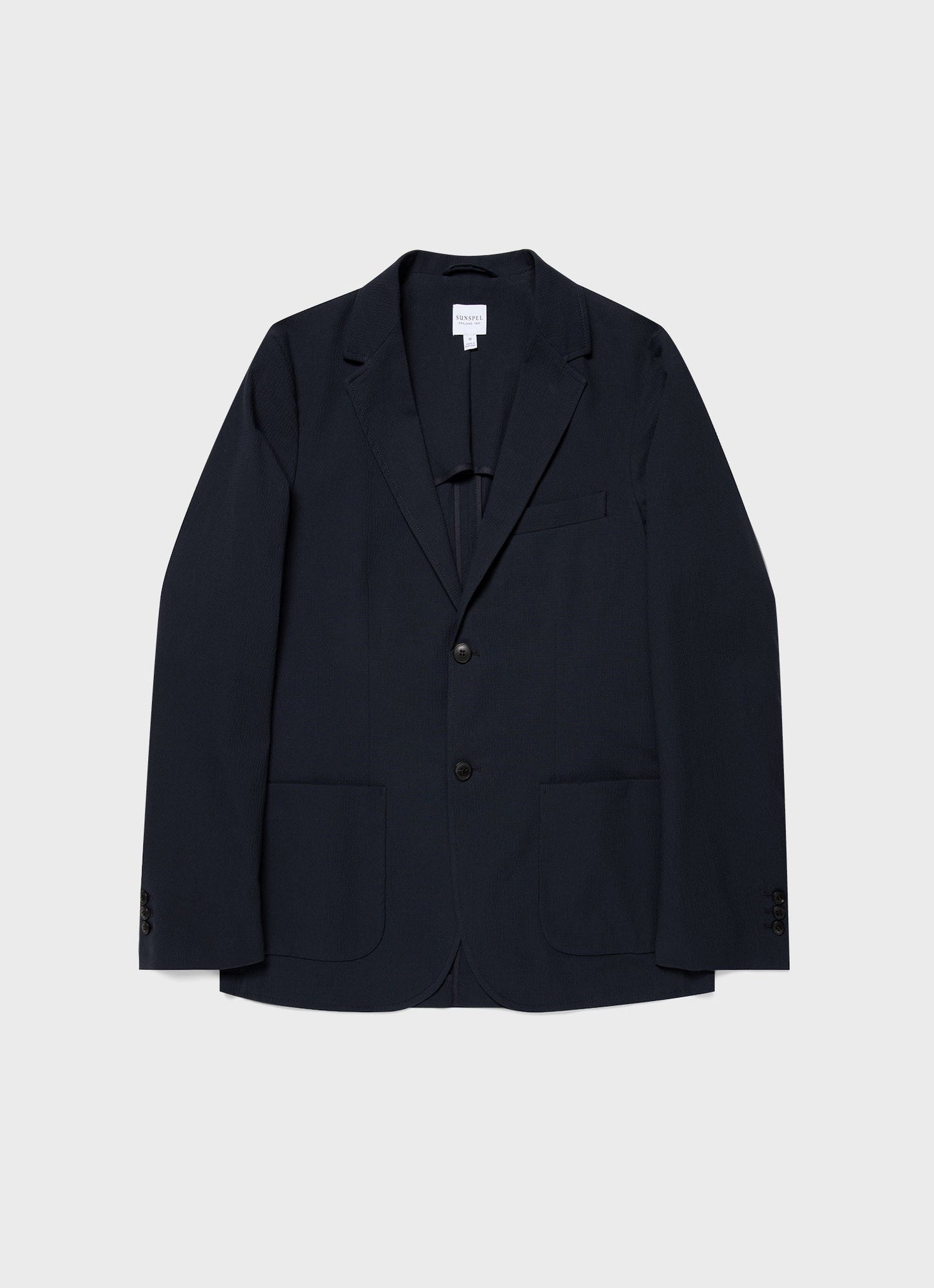 Mens Seersucker Blazer In Navy Mjac7136 Buaa
