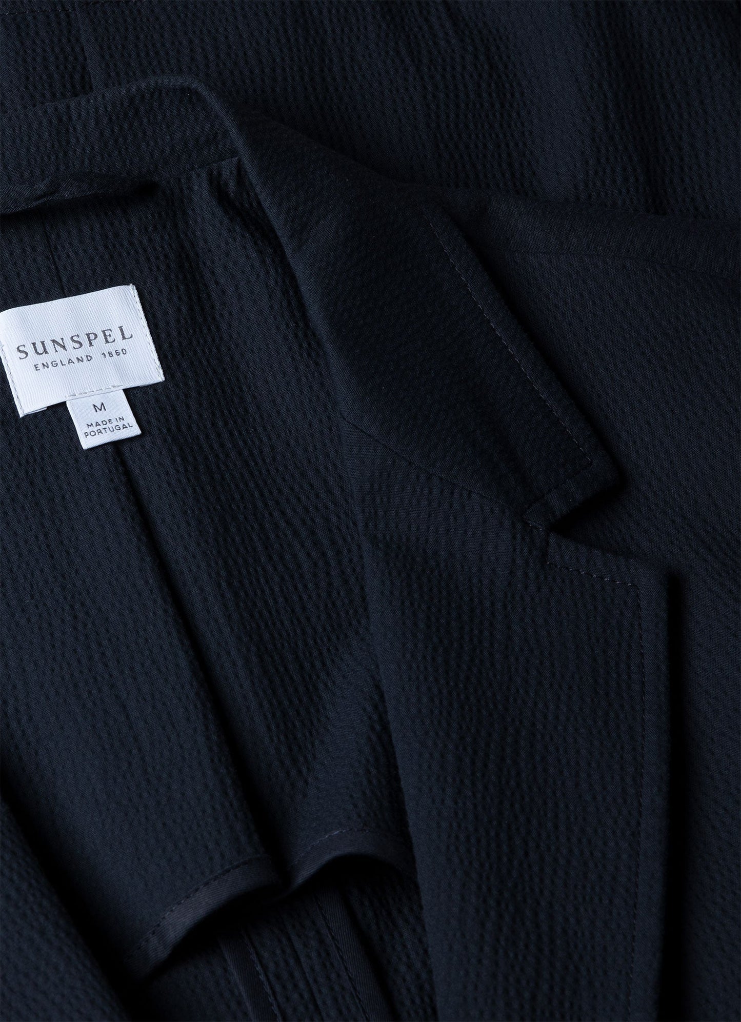 Mens Seersucker Blazer In Navy Mjac7136 Buaa