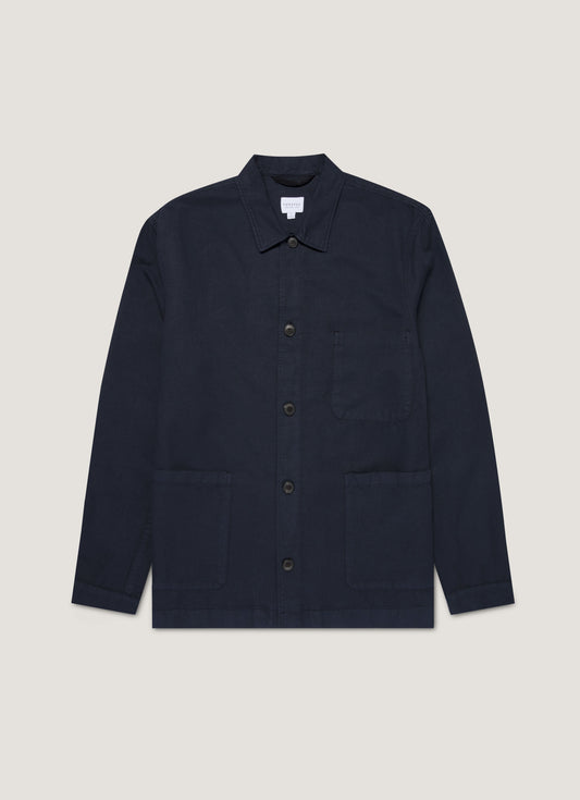 Mens Cotton Linen Twin Pocket Jacket In Navy Mjac7175 Buaa1