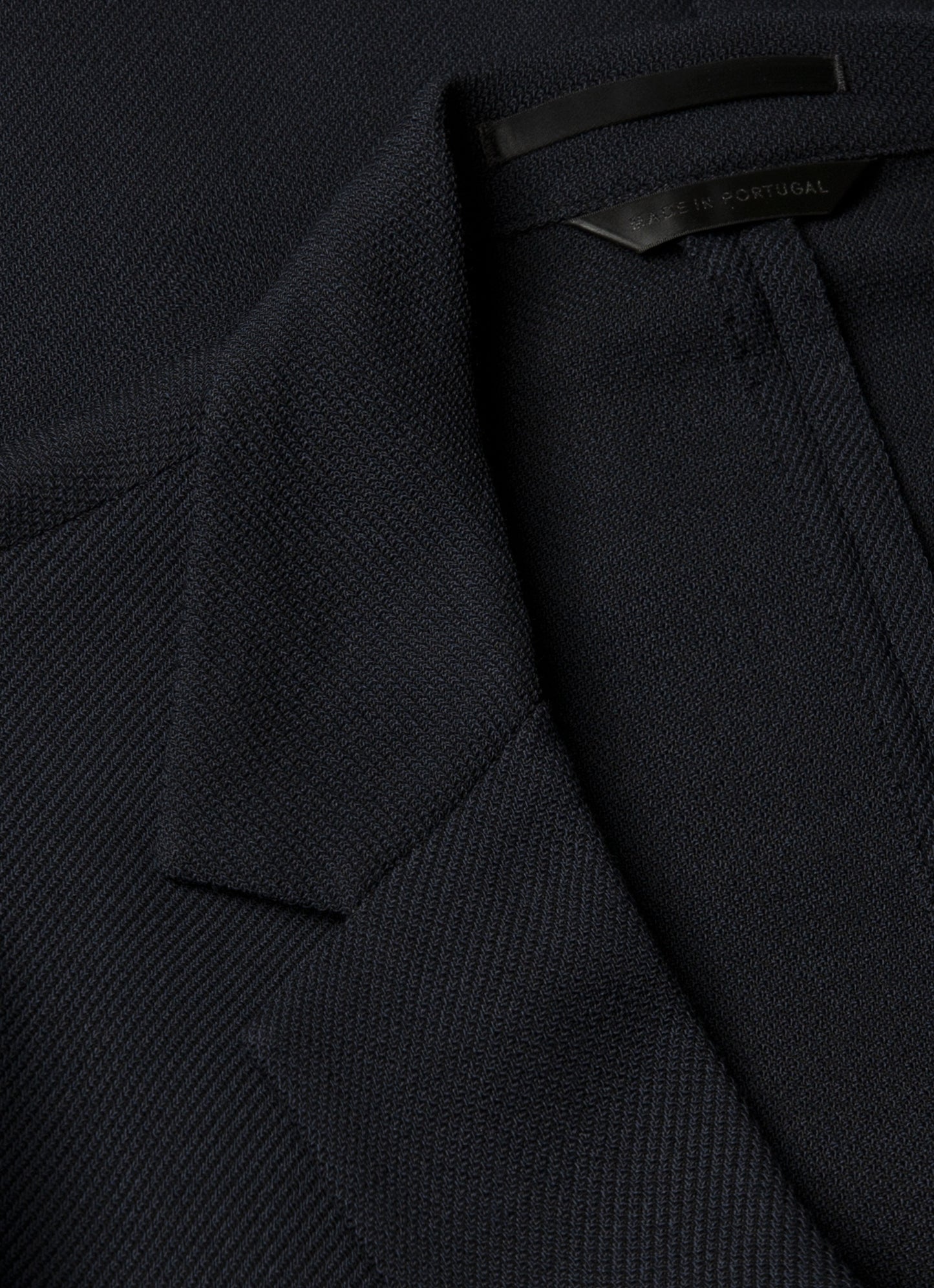 Mens Textured Wool Blazer In Navy Mjac7188 Buaa