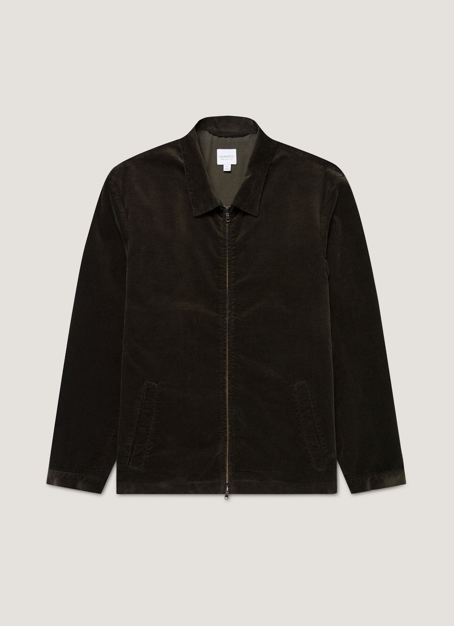 Mens Corduroy Harrington Jacket In Dark Green Mjac7195 Gnin