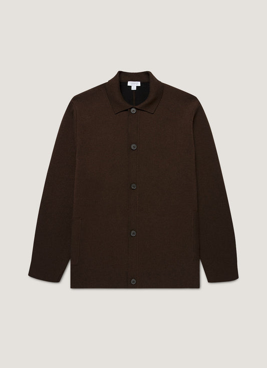 Mens Double Faced Jacket In Truffle Mjac8289 Brgd
