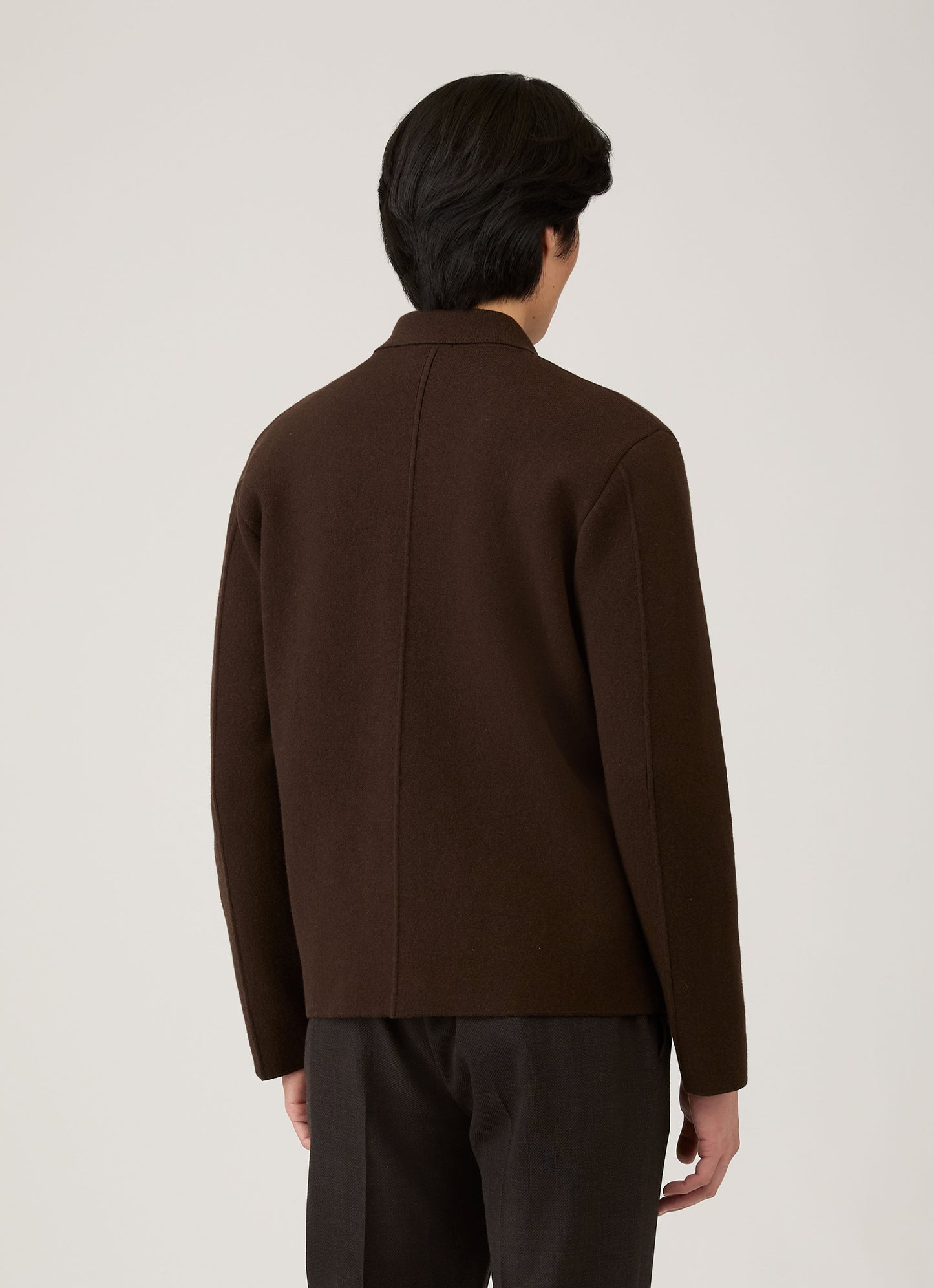 Mens Double Faced Jacket In Truffle Mjac8289 Brgd