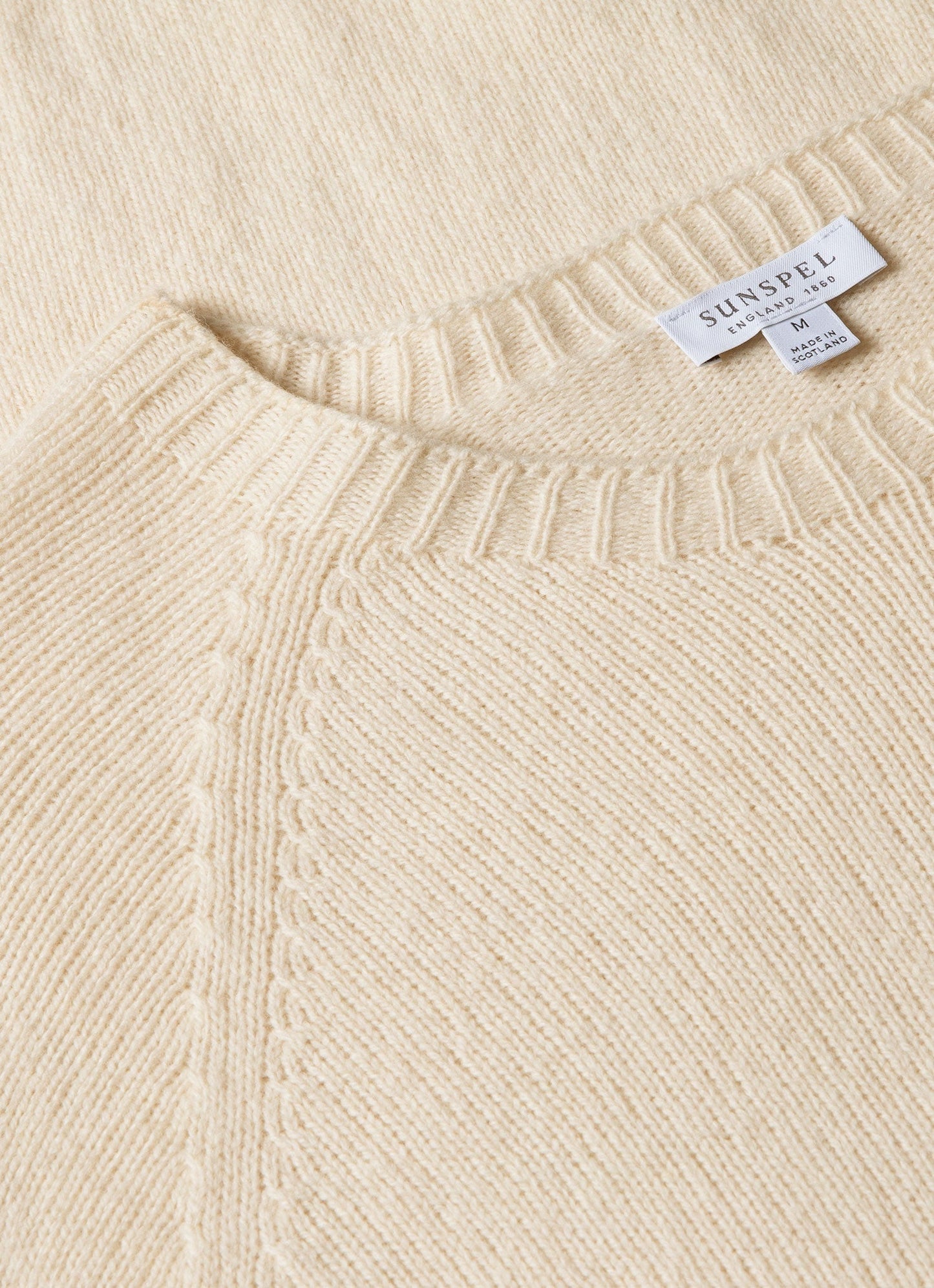 Mens Lambswool Crew Neck Jumper In Ecru Mjum8066 Whcr