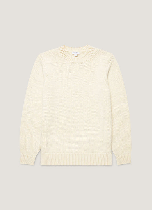 Mens Fisherman Jumper In Ecru Mjum8287 Whcr