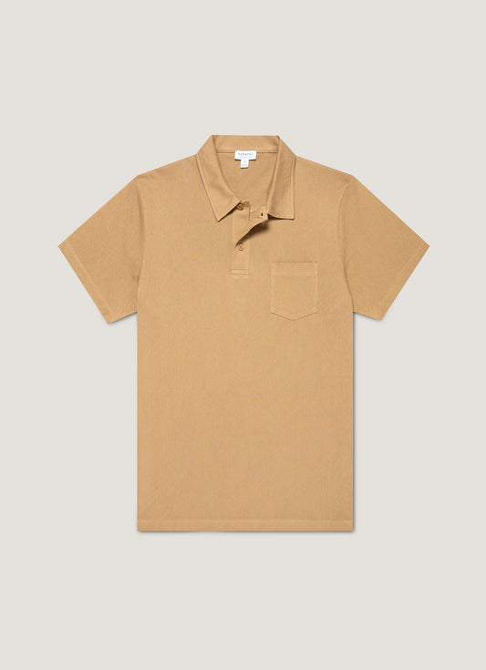 Mens Riviera Polo Shirt In Tan Mpol1026 Brgm