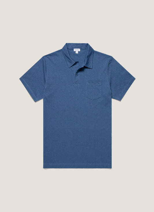 Mens Riviera Polo Shirt In Soft Denim Mpol1026 Buwc