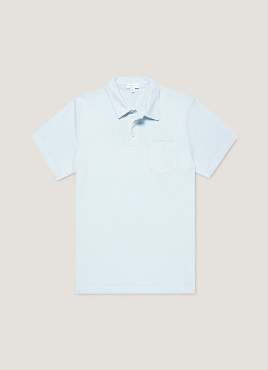 Mens Riviera Polo Shirt In Frost Blue Mpol1026 Buwo