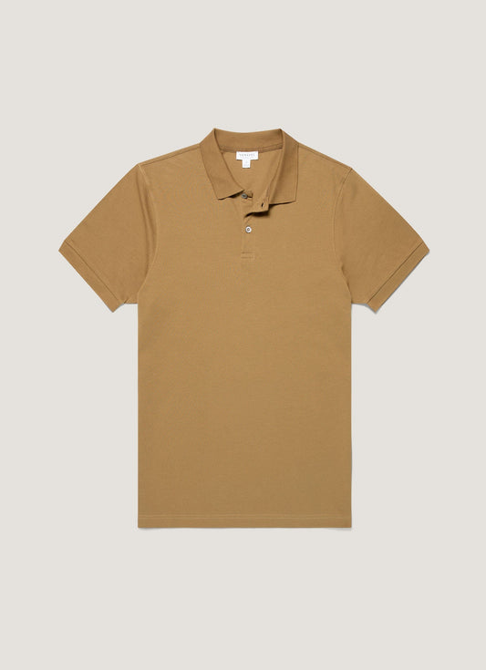 Mens Pique Polo Shirt In Walnut Mpol1028 Brgo