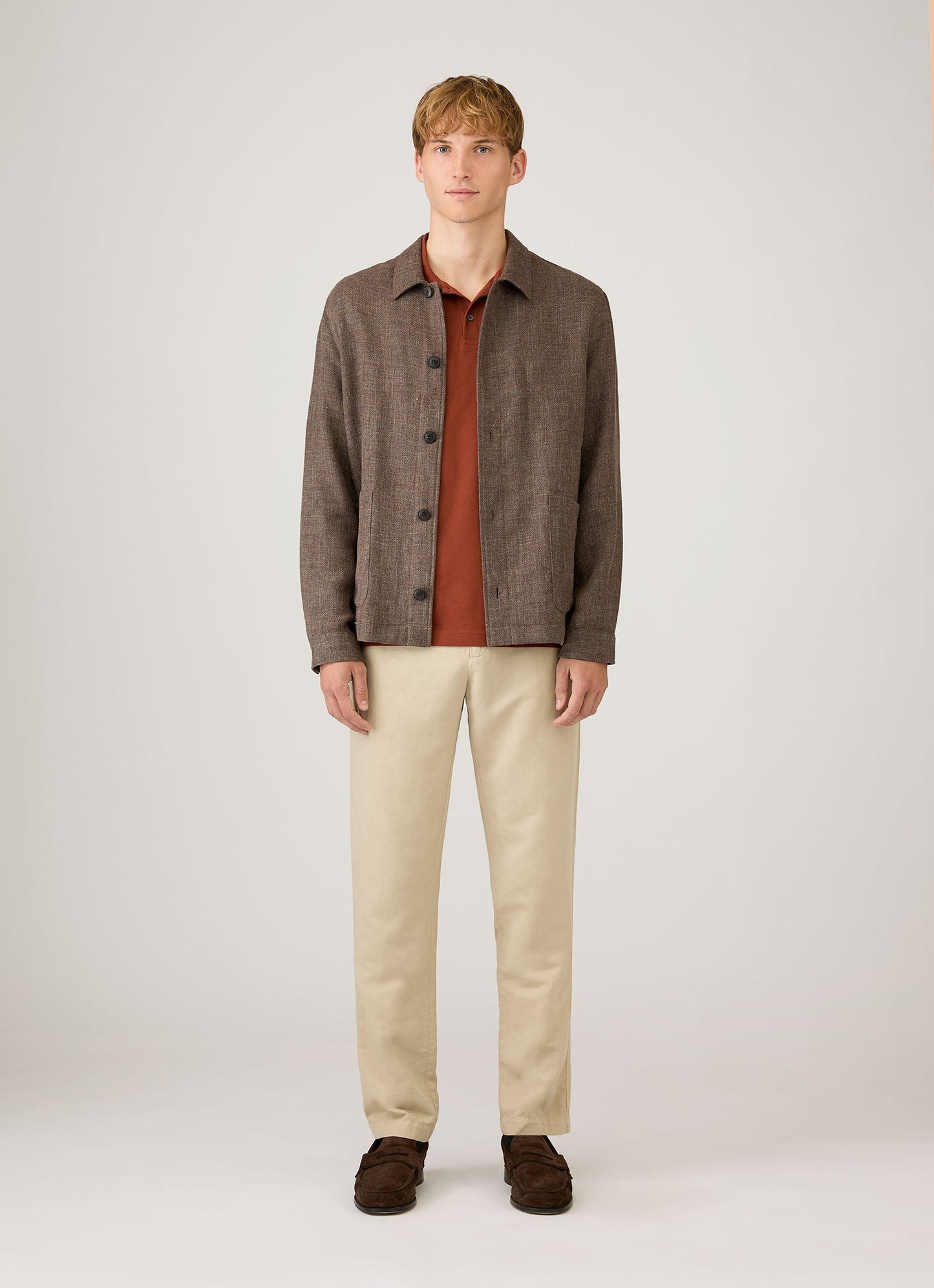 Men's Piqué Polo Shirt in Rust