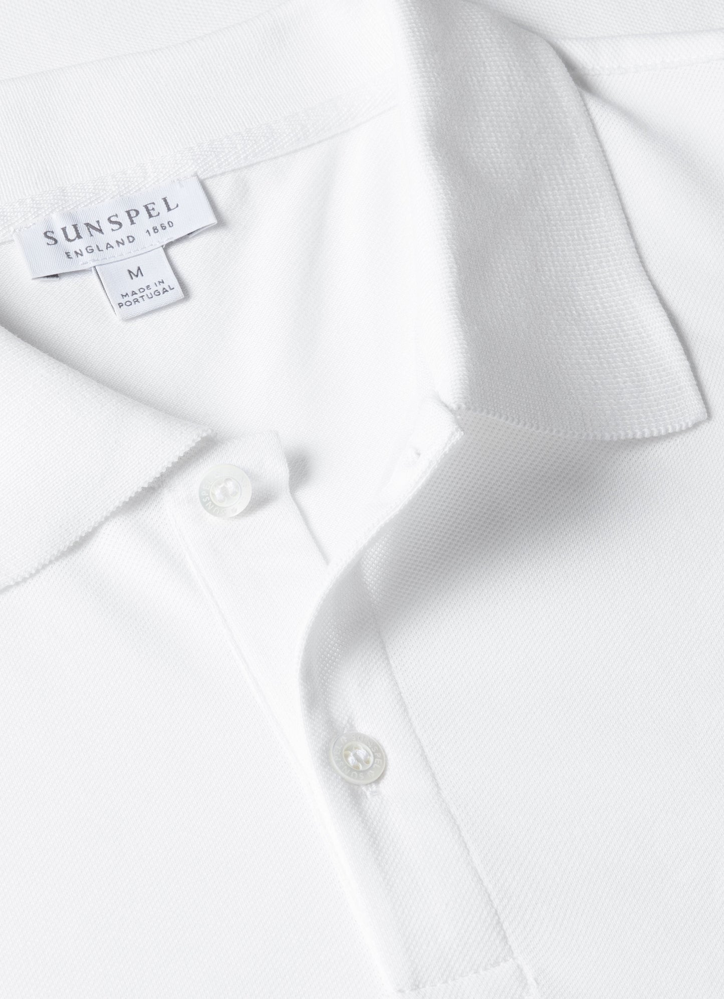 Mens Cotton Pique Polo Shirt White Mpol1028