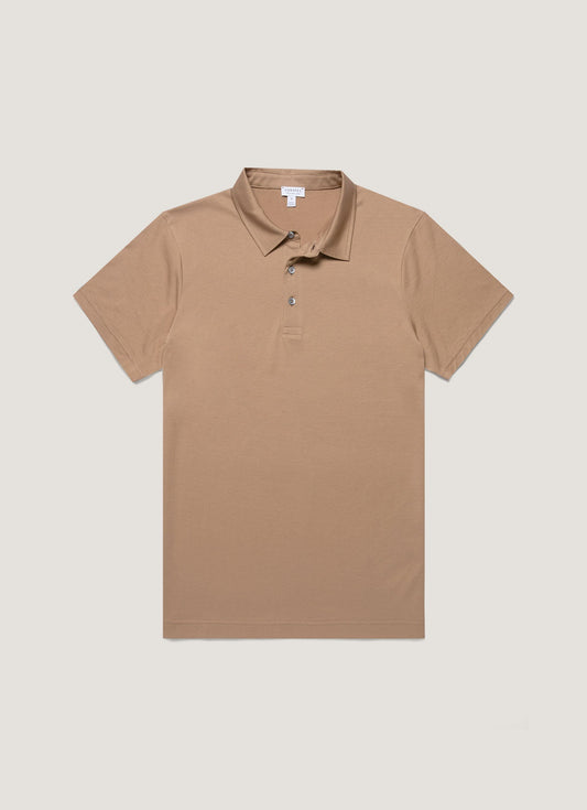 Mens Classic Jersey Polo Shirt In Dune Mpol1052 Brfz