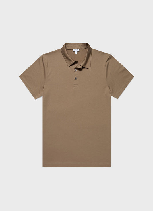 Mens Classic Jersey Polo Shirt In Dark Stone Mpol1052 Whdc