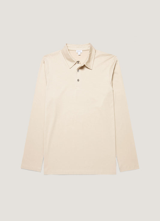 Mens Long Sleeve Classic Jersey Polo Shirt In Hazelwood Mpol1054 Brgt