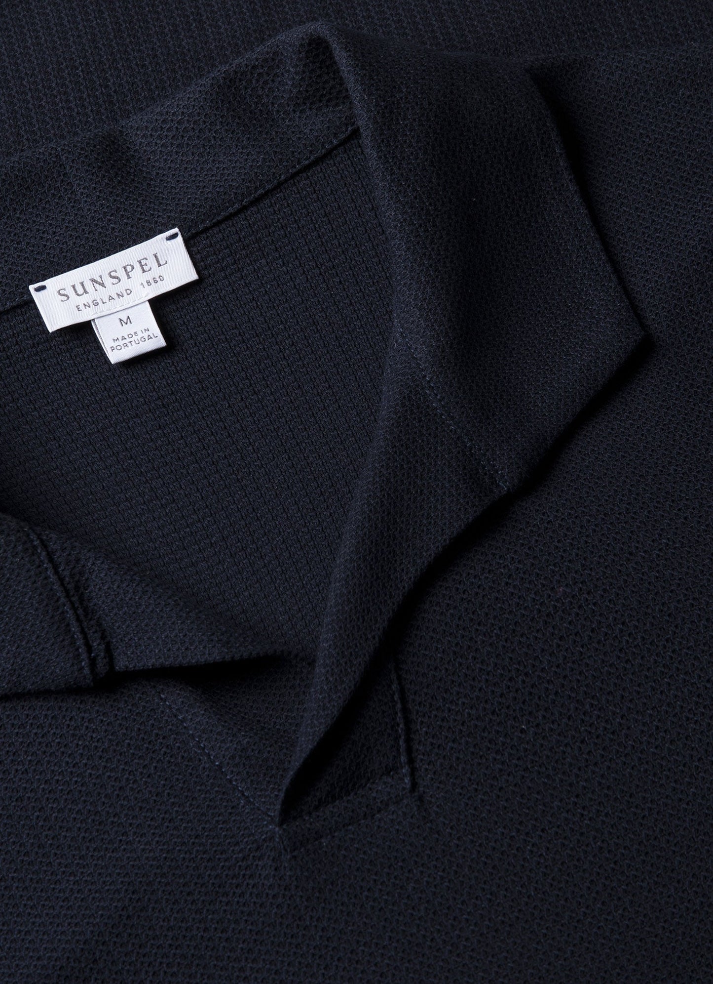Mens Textured Jersey Polo Shirt In Midnight Navy Mpol1074 Buvn