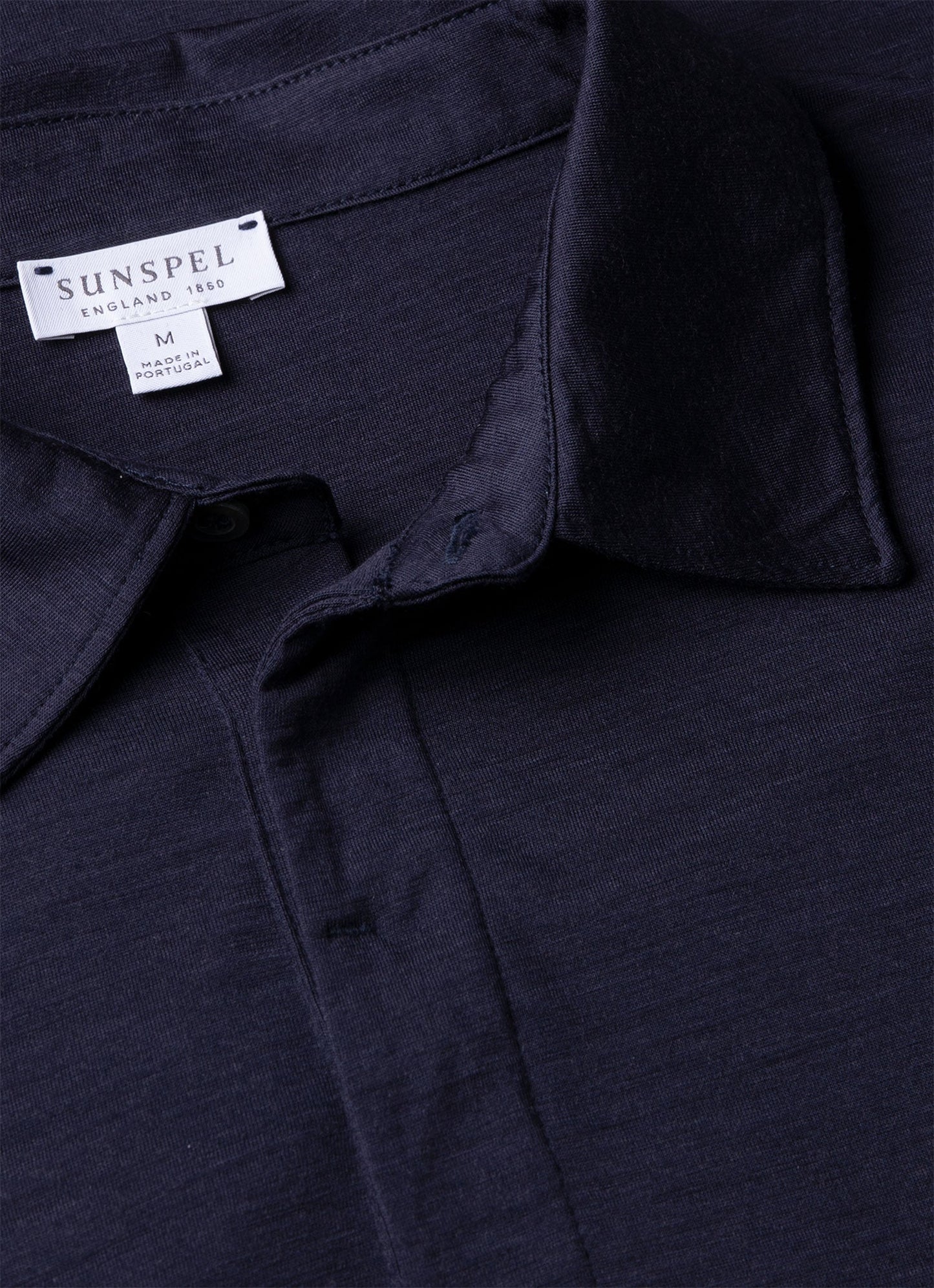 Mens Long Sleeve Ultrafine Merino Polo Shirt In Navy Mpol1075 Buaa