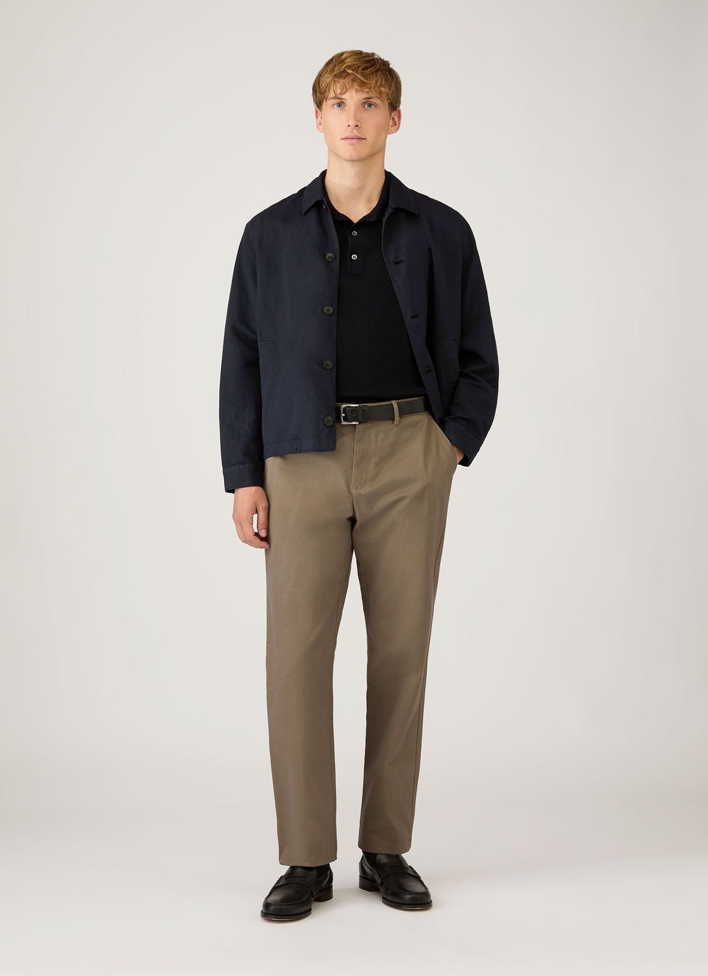 Mens Cotton Mesh Polo In Navy Mpol8316 Buaa