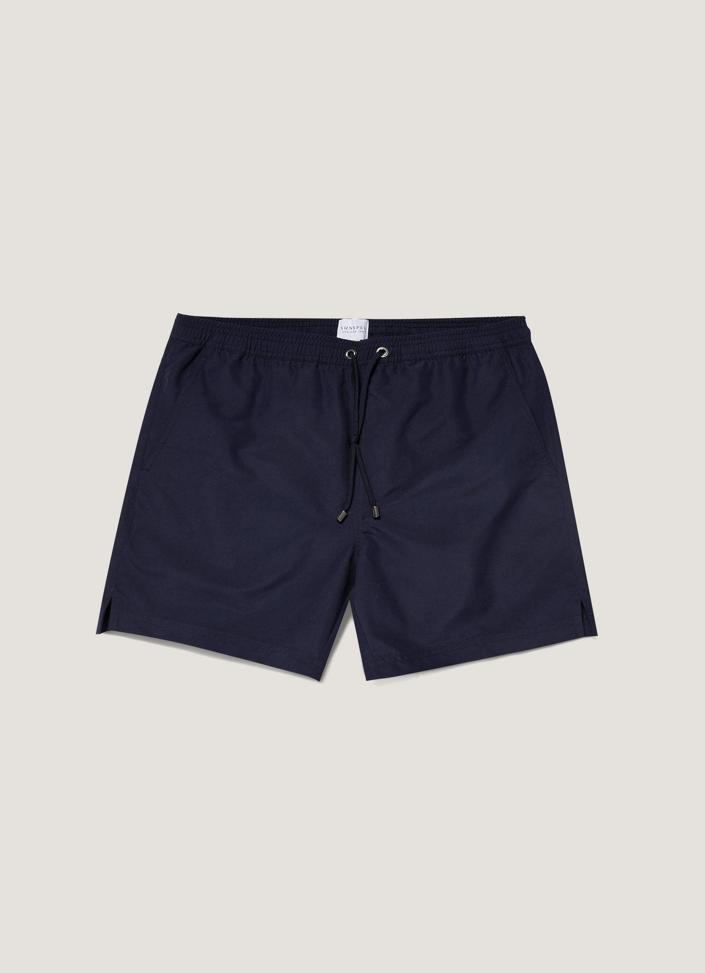 Mens Upcycled Marine Plastic Drawstring Swim Short In Navy 1