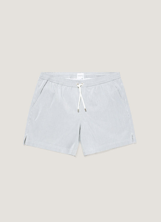 Mens Drawstring Swim Shorts In Navy White Mshr3705Fs Stop
