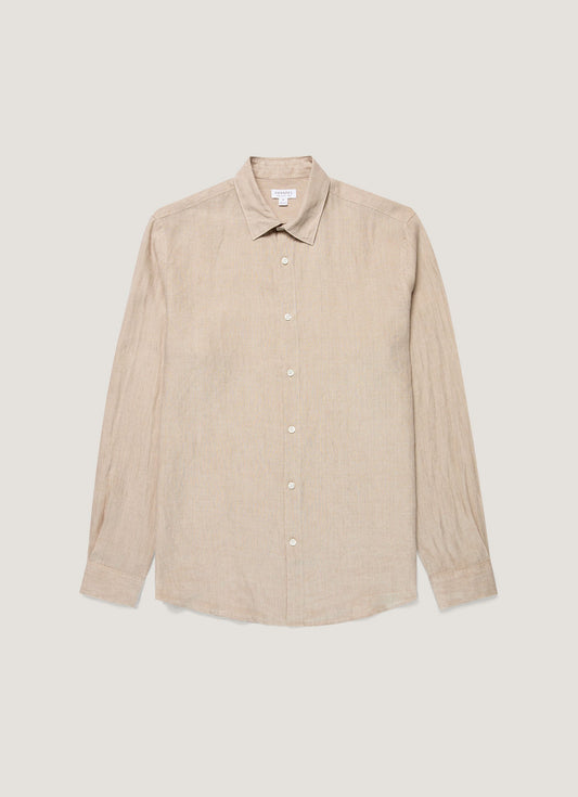 Mens Linen Shirt In Hazelwood Msht2106 Brgt