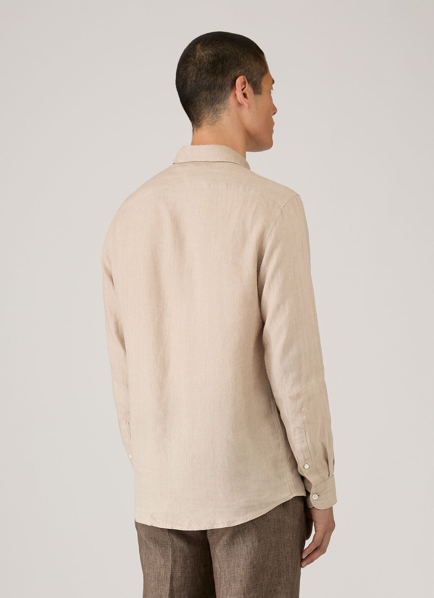 Mens Linen Shirt In Hazelwood Msht2106 Brgt