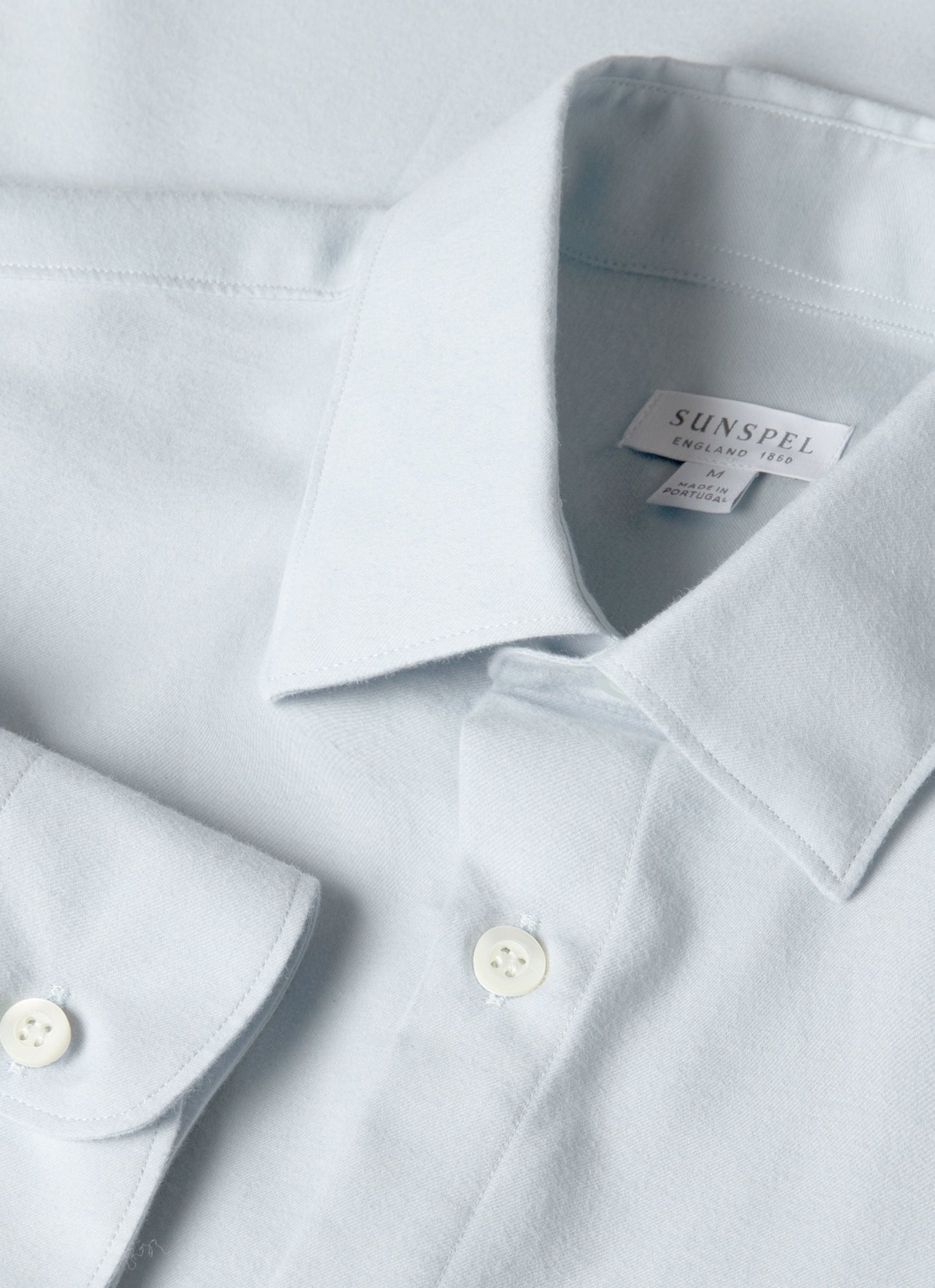Men's Cotton Cashmere Shirt in Light Blue