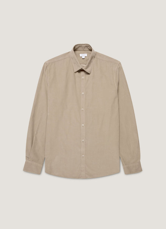 Mens Fine Cord Shirt In Fog Msht2130 Gyff