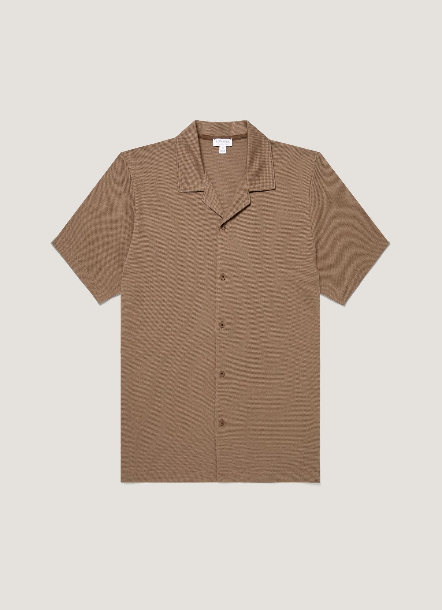 Mens Riviera Camp Collar Shirt In Dark Cedar Msht2147 Brgr