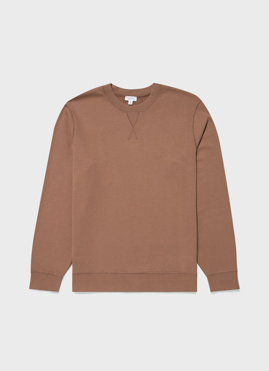 Mens Loopback Sweatshirt In Dark Sand Mswe1516 Brey