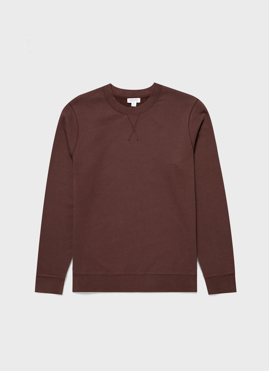 Mens Loopback Sweatshirt In Cocoa Brown Mswe1516 Brfn