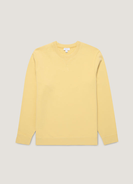 Mens Loopback Sweatshirt In Dusty Yellow Mswe1516 Ylbf