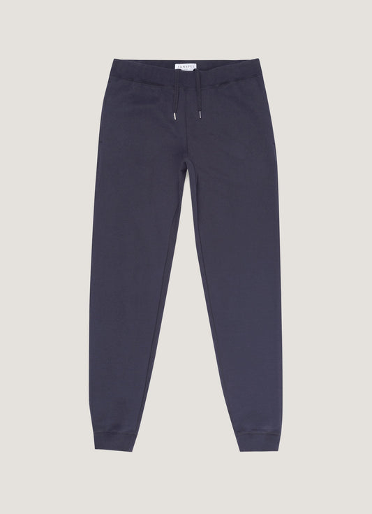 Mens Cotton Loopback Track Pant In Navy