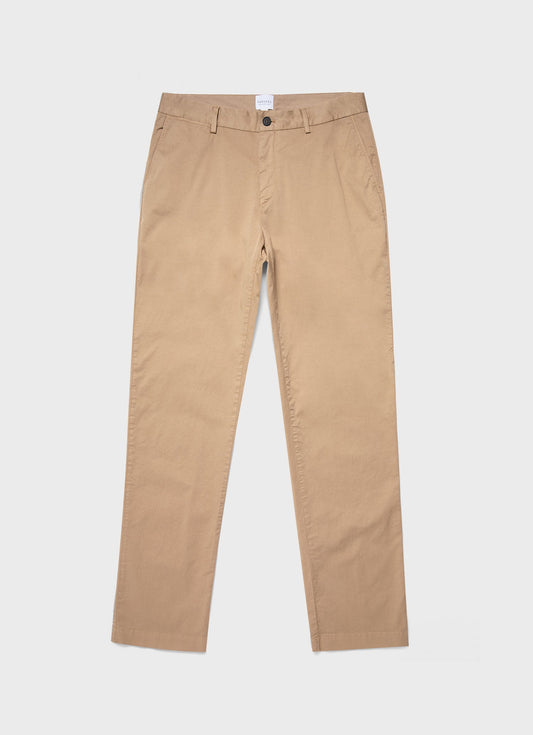 Mens Regular Fit Stretch Chino Stone