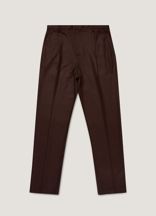Mens Boiled Wool Trouser In Truffle Mtrs3121 Brgd