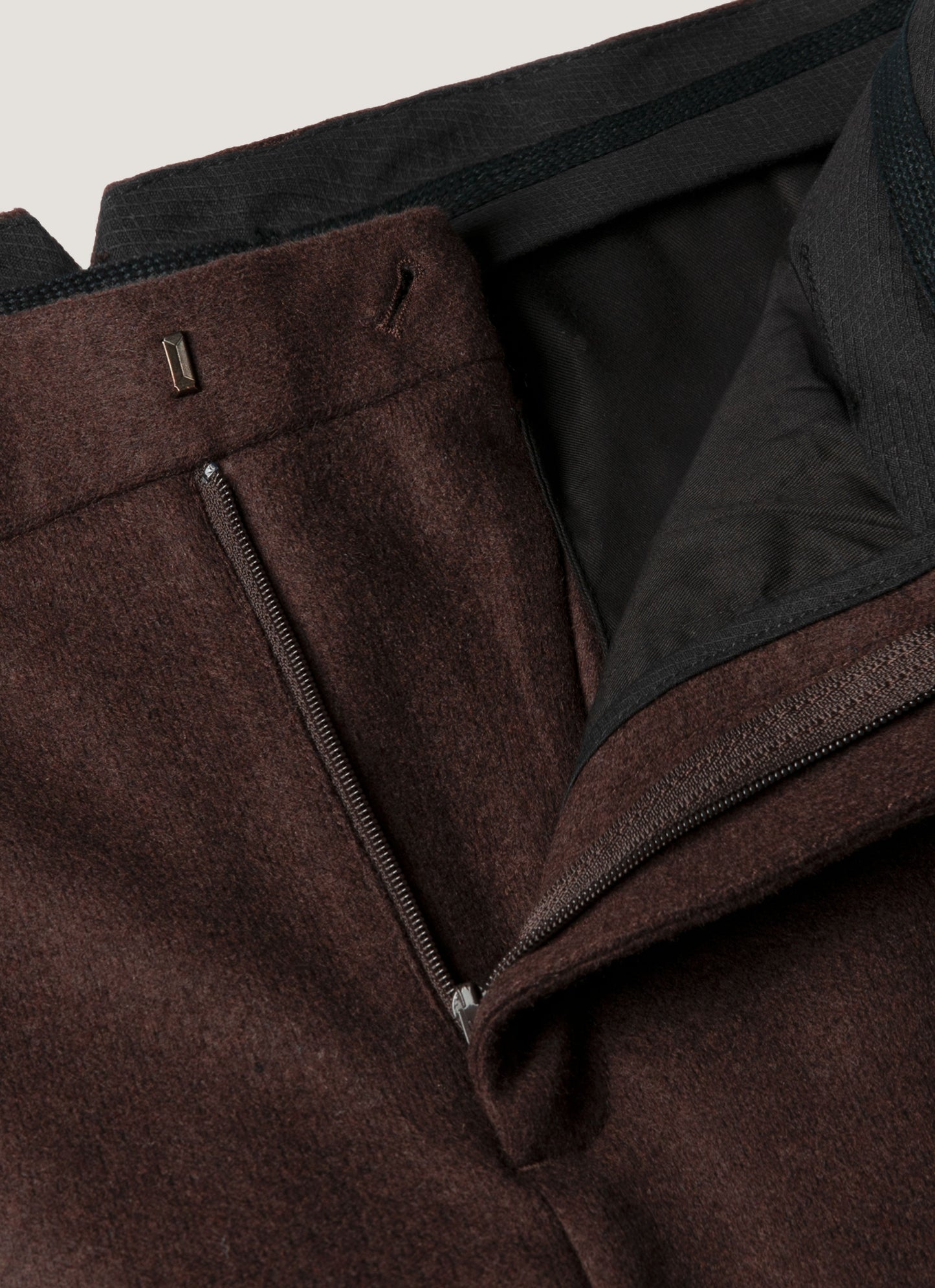 Mens Boiled Wool Trouser In Truffle Mtrs3121 Brgd