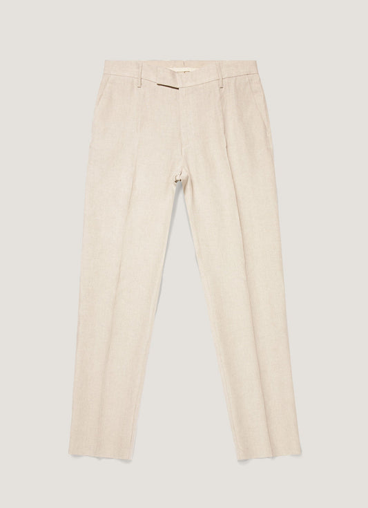 Mens Linen Trouser In Sand Mtrs3130 Brbd