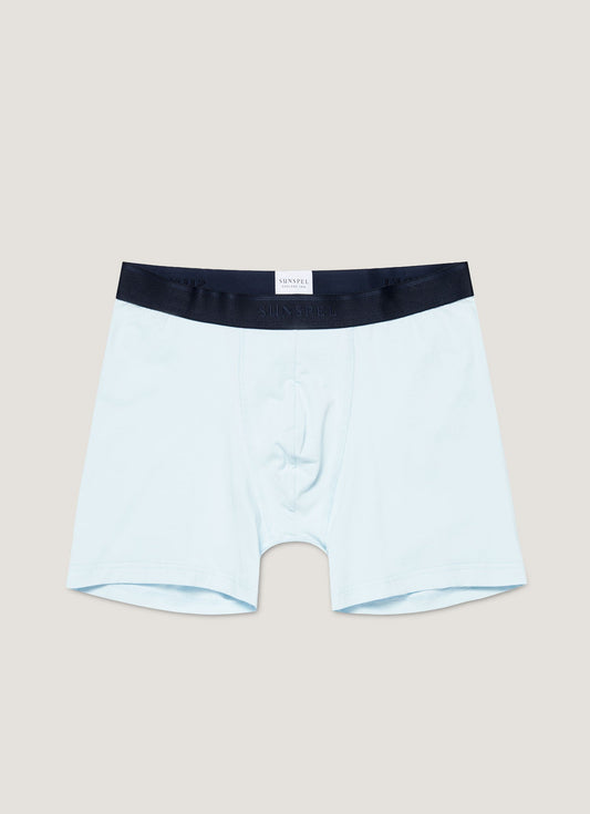Mens Cotton Stretch Boxer Briefs In Light Blue Mtru4614 Bugz