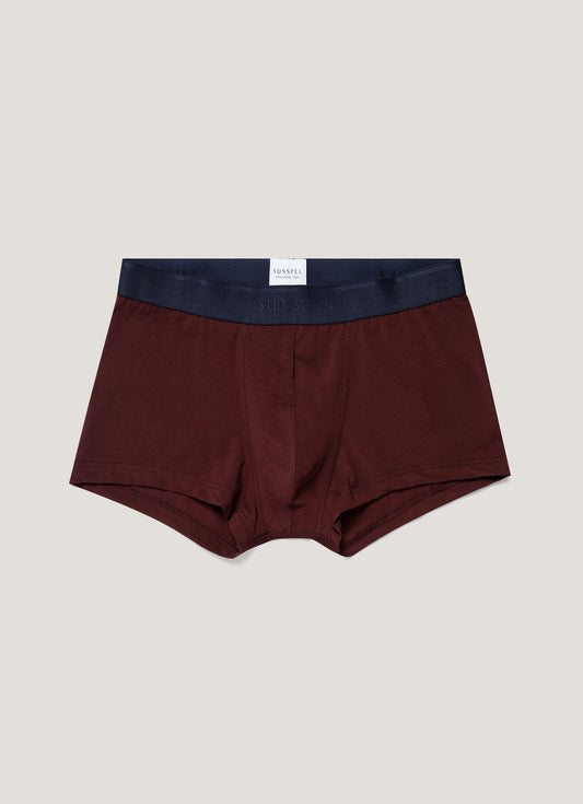 Mens Stretch Cotton Trunks In Maroon Mtru4615 Rdeg