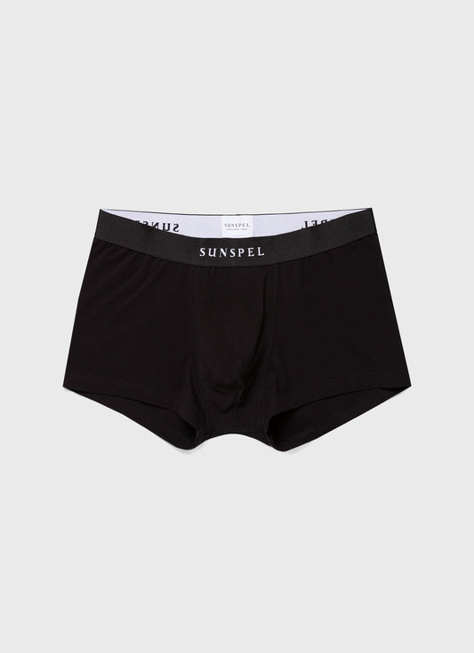 Mens Logo Stretch Cotton Trunks In Black Mtru4617 Bkaa